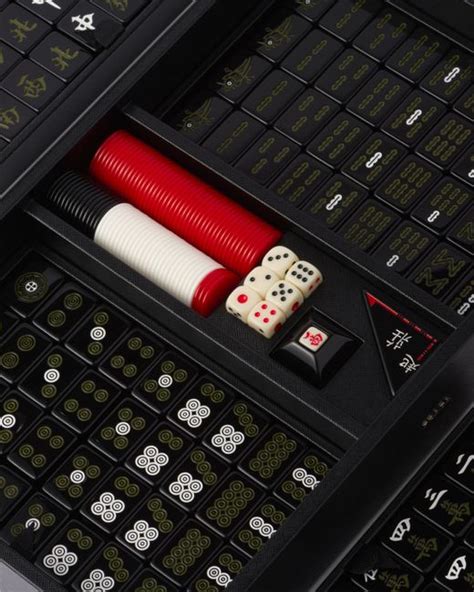 prada saffiano leather board games|Black Saffiano Leather Mahjong Game .